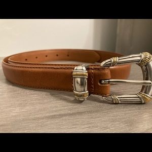 90's Retro/Vintage Fossil Genuine 1" Leather Belt with  M Women